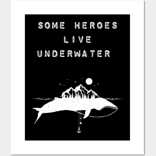 Underwater heroes Posters and Art